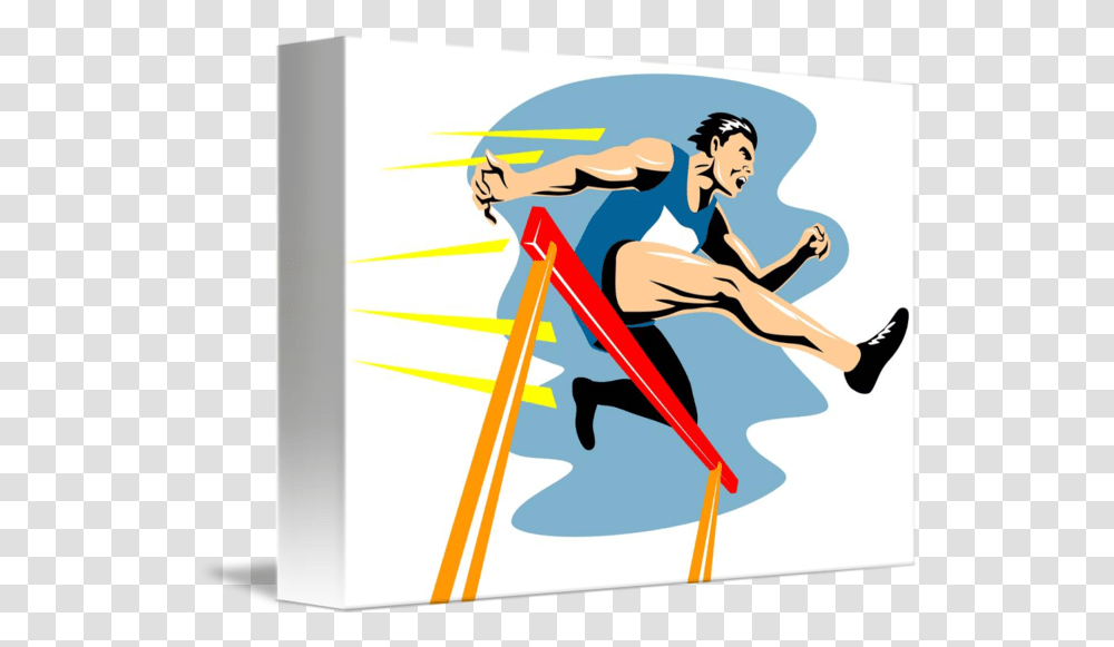 Track And Field Athlete Jumping Hurdle Jumping Hurdles, Person, Outdoors, Sport, Symbol Transparent Png