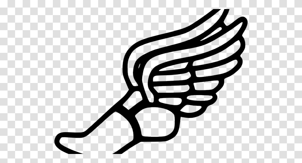 Track And Field Winged Foot, Gun, Weapon, Weaponry Transparent Png