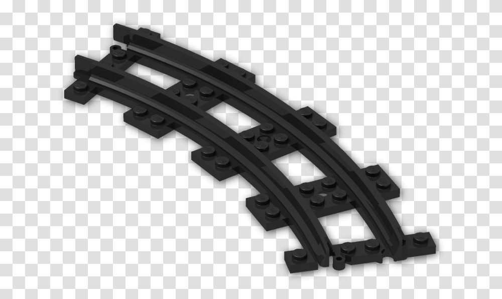 Track Black Lego Train Track, Gun, Weapon, Weaponry, Tire Transparent Png