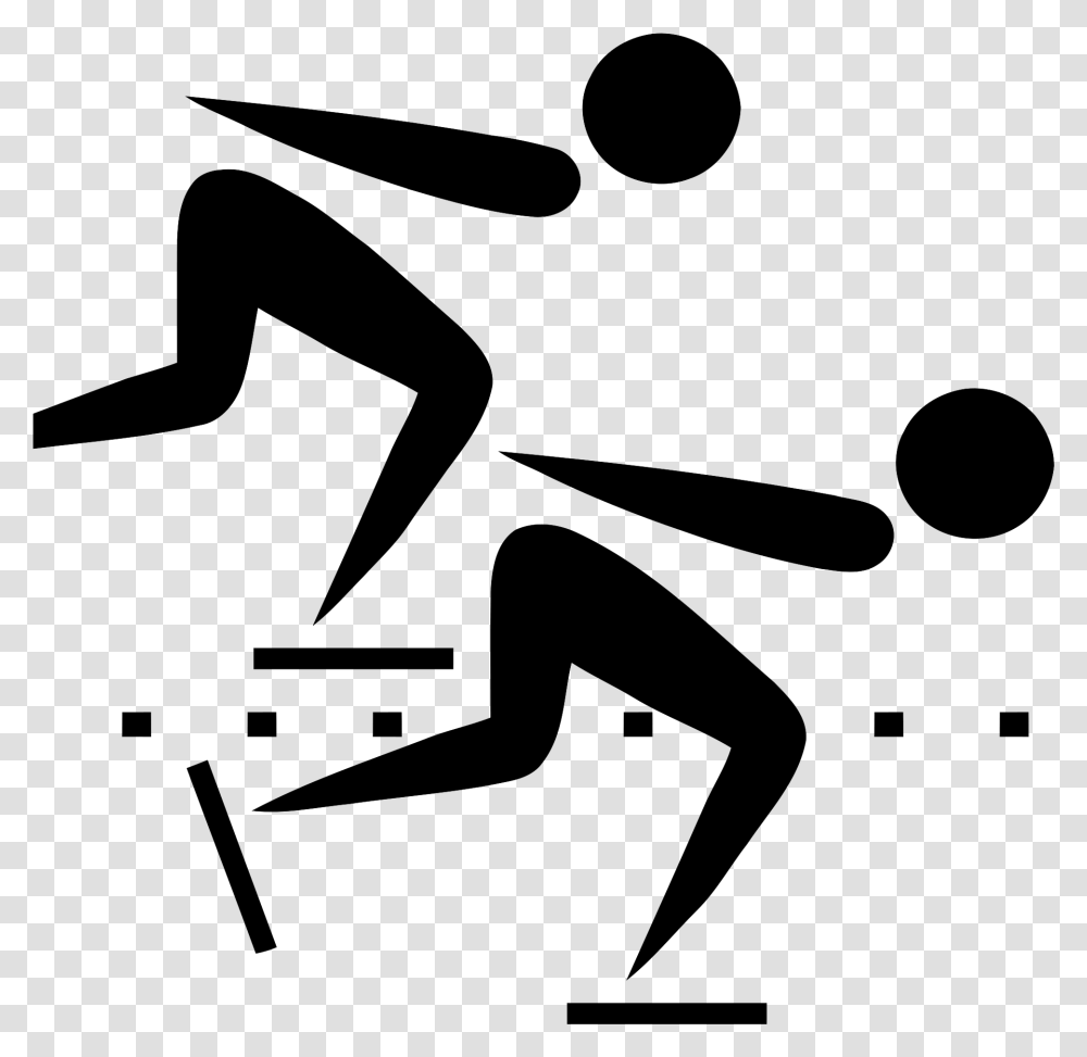 Track Clipart Hurdler Speed Skating Olympic Symbol, Gray, World Of Warcraft Transparent Png