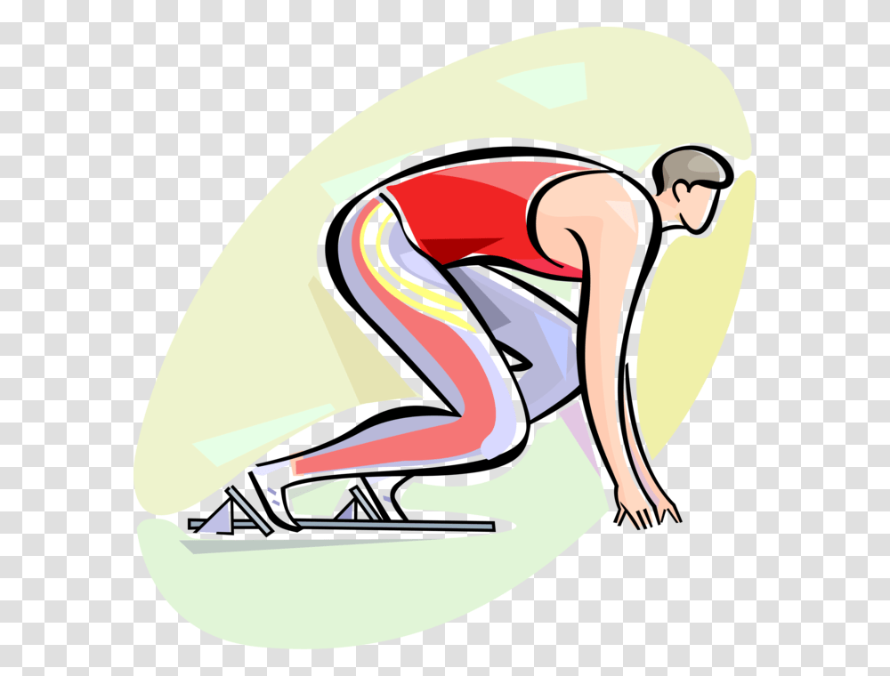 Track Meet Sprinter In Starting Blocks, Sport, Sports, Working Out, Exercise Transparent Png