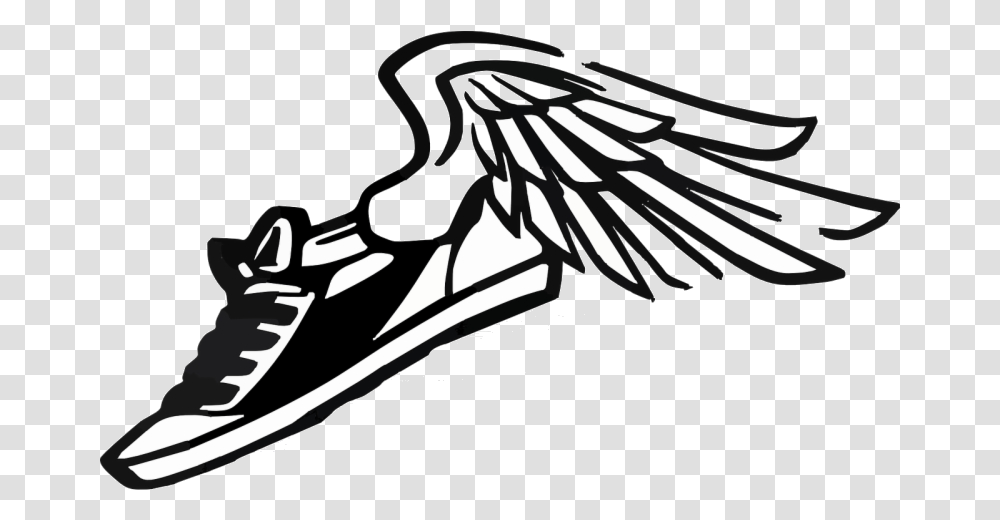 Track Shoe Wings Clipart And Field Running Shoes Black Running Shoe Clipart, Apparel, Footwear, Sneaker Transparent Png