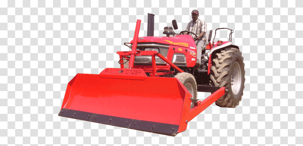 Tractor Attachments Bulldozer, Person, Human, Vehicle, Transportation Transparent Png