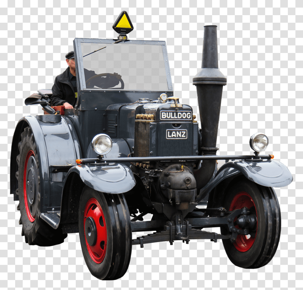 Tractor Bulldog Tractor, Person, Car, Vehicle, Transportation Transparent Png