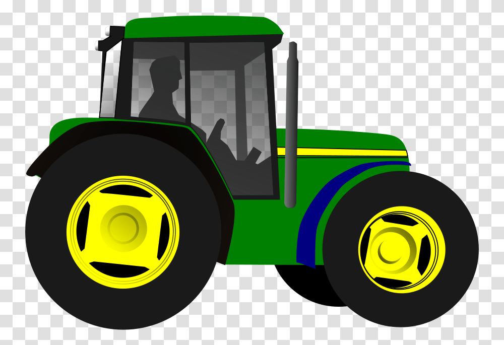 Tractor Clipart Vector Imagebasket Net John Deere Animation, Tire, Vehicle, Transportation, Wheel Transparent Png
