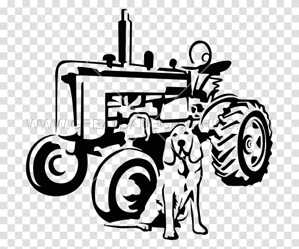 Tractor Dog Production Ready Artwork For T Shirt Printing, Machine, Transportation, Vehicle, Motor Transparent Png