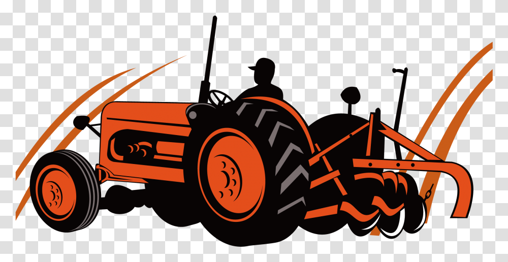 Tractor Farm Agriculture Agricultural Machinery Field Agricultural Machinery Clipart, Fire Truck, Vehicle, Transportation, Tool Transparent Png