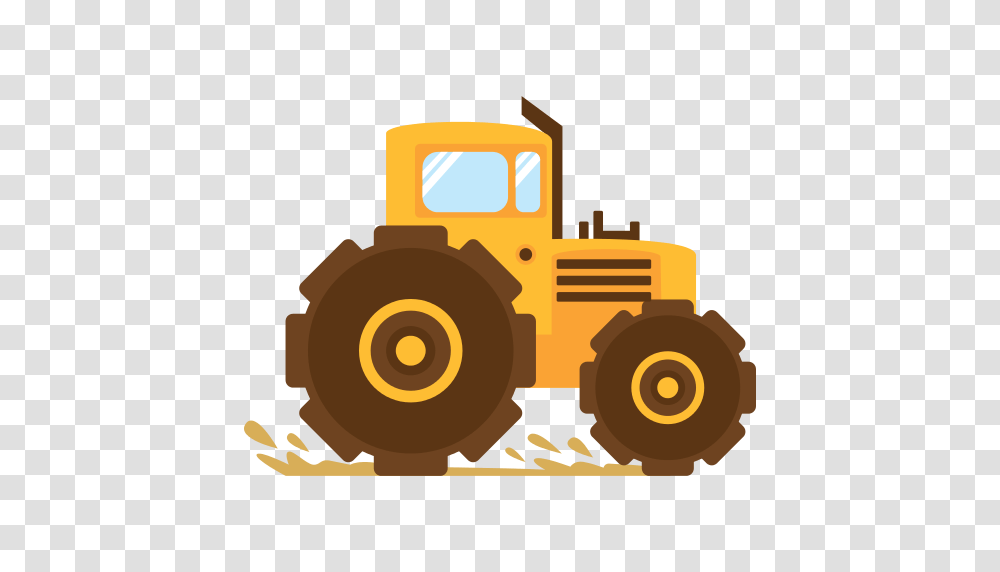 Tractor Icon, Bulldozer, Vehicle, Transportation, Snowplow Transparent Png