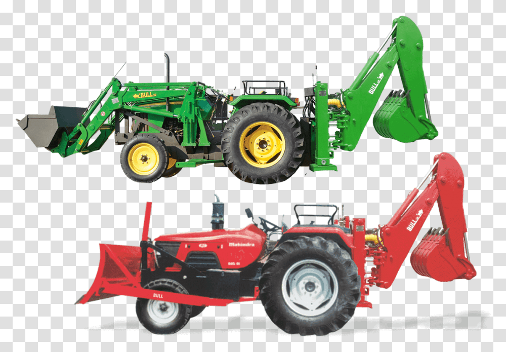 Tractor Mounted Backhoe Loader, Wheel, Machine, Vehicle, Transportation Transparent Png