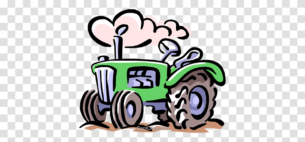 Tractor Royalty Free Vector Clip Art Illustration, Vehicle, Transportation, Car, Automobile Transparent Png