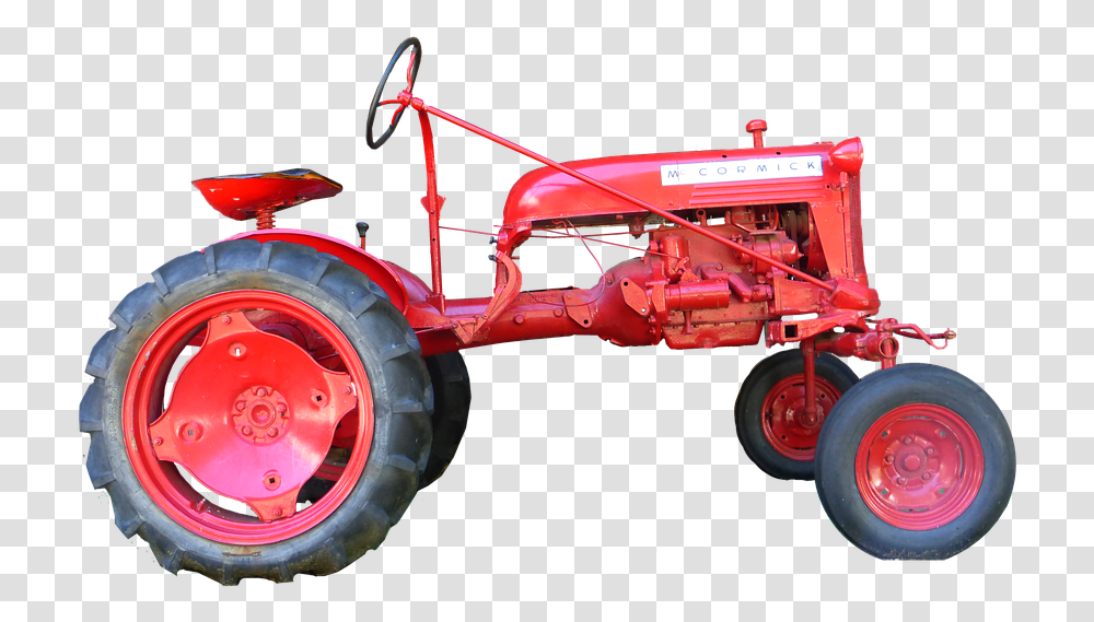 Tractor Transport Work Field Old Agriculture Tractor, Wheel, Machine, Nature, Outdoors Transparent Png
