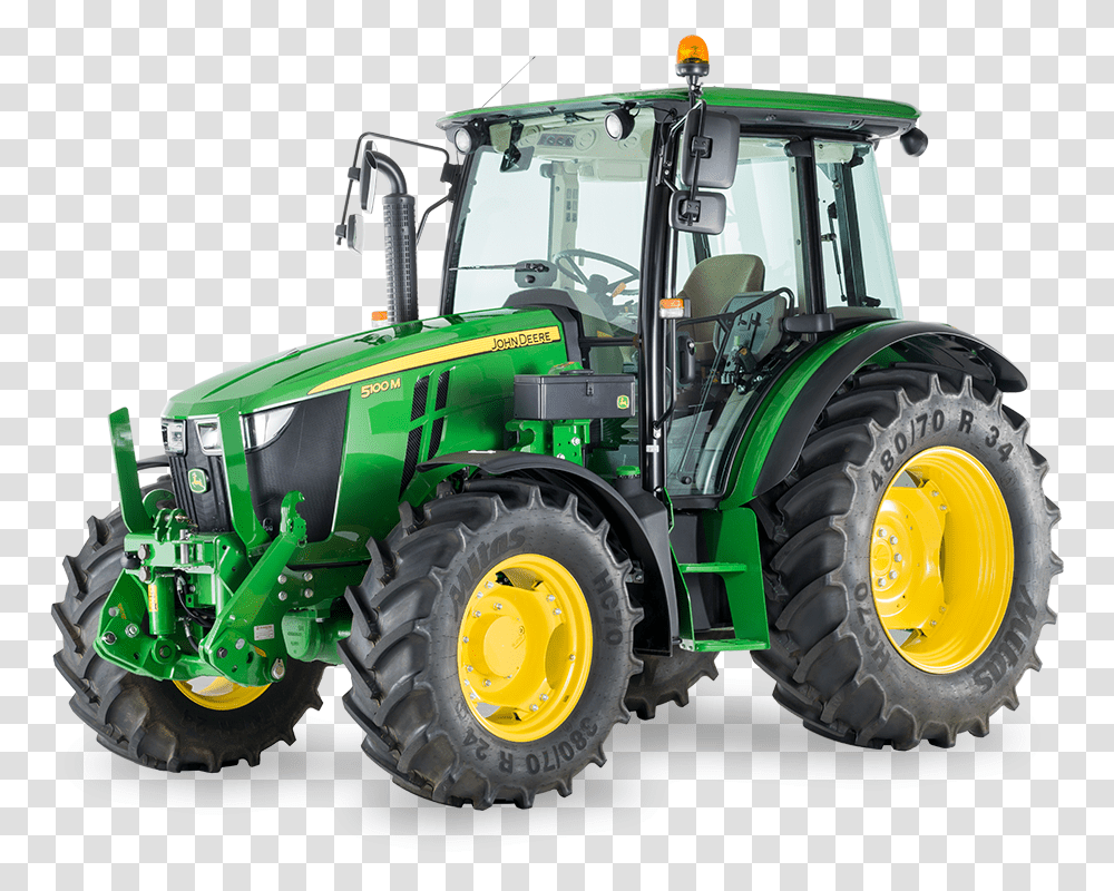 Tractors John Deere 5090m John Deere 5125r Tractor, Vehicle, Transportation, Bulldozer, Wheel Transparent Png