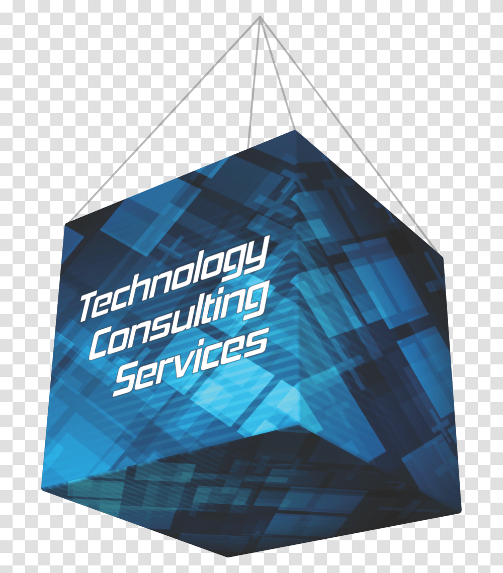 Trade Show Hanging Sign In Cube Shape Graphic Design, Advertisement, Poster, Flyer, Paper Transparent Png