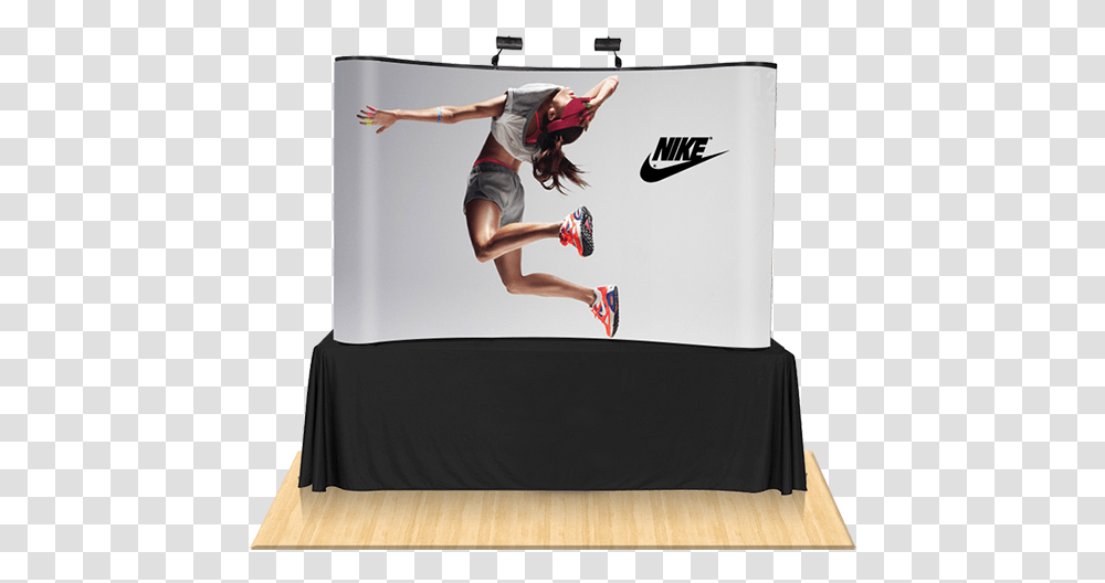 Trade Show Pop Up Table Top Display, Person, Dance Pose, Leisure Activities, Flooring Transparent Png