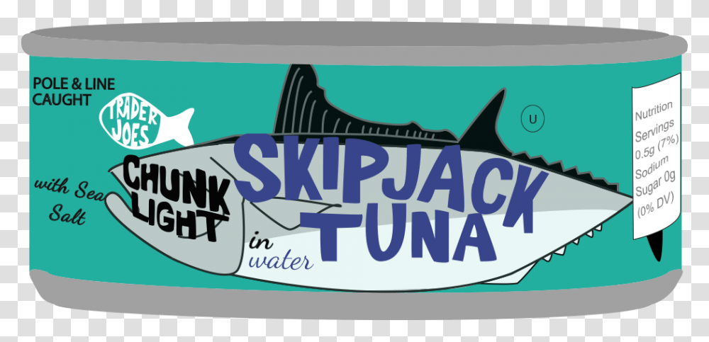 Trader Joe S Tuna Can Poster, Label, Word, Sea Life Transparent Png