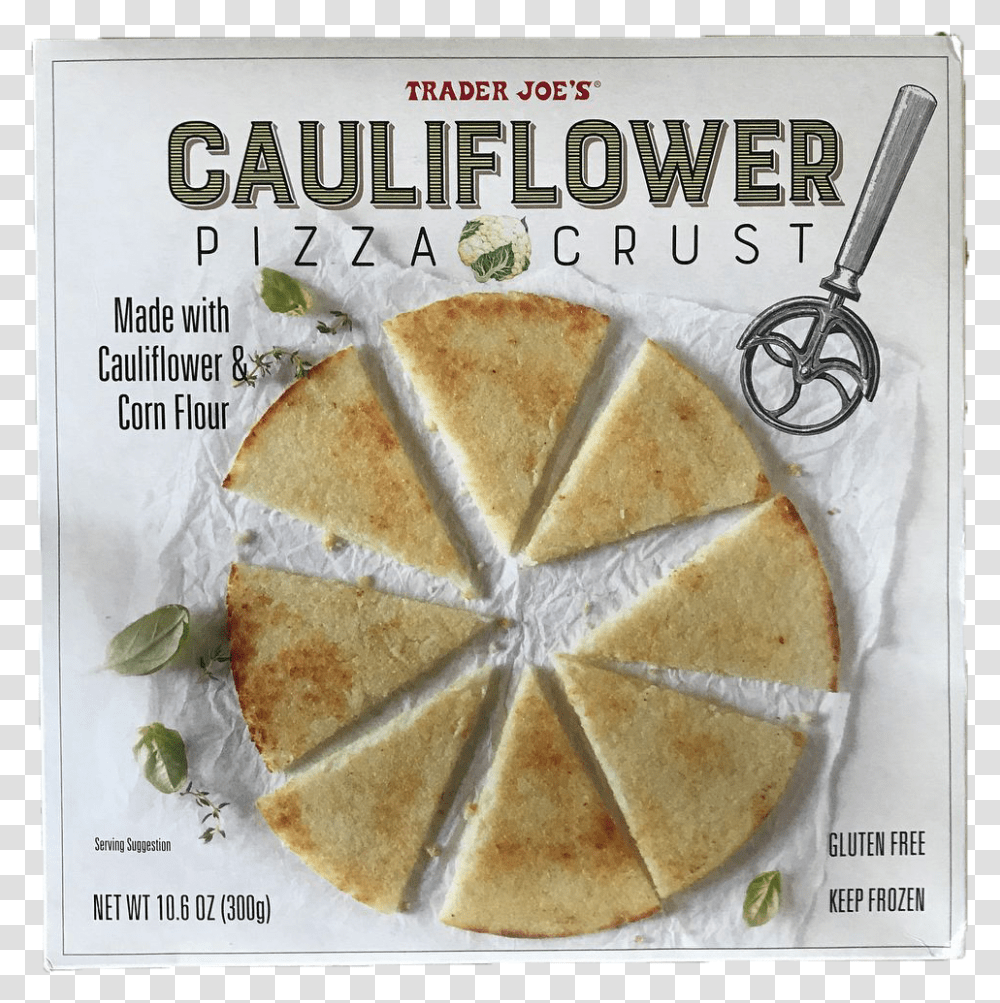 Trader Joe's Cauliflower Pizza Crust Review, Bread, Food, Cornbread, Pancake Transparent Png