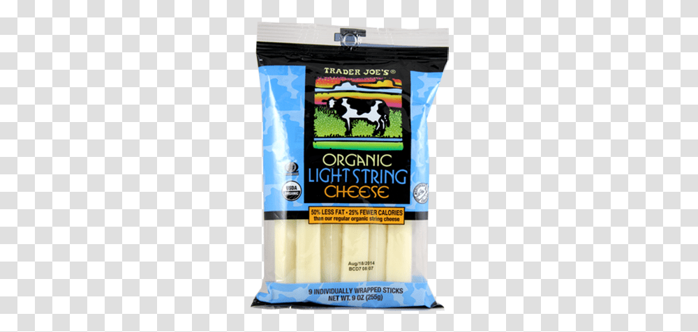 Trader Joe's Organic Light String Cheese Nutrition, Flyer, Advertisement, Food, Plant Transparent Png