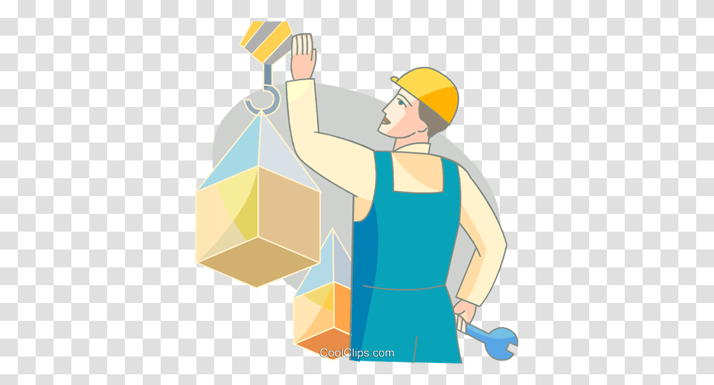 Trades People Royalty Free Vector Clip Art Illustration, Package Delivery, Carton, Box, Cardboard Transparent Png