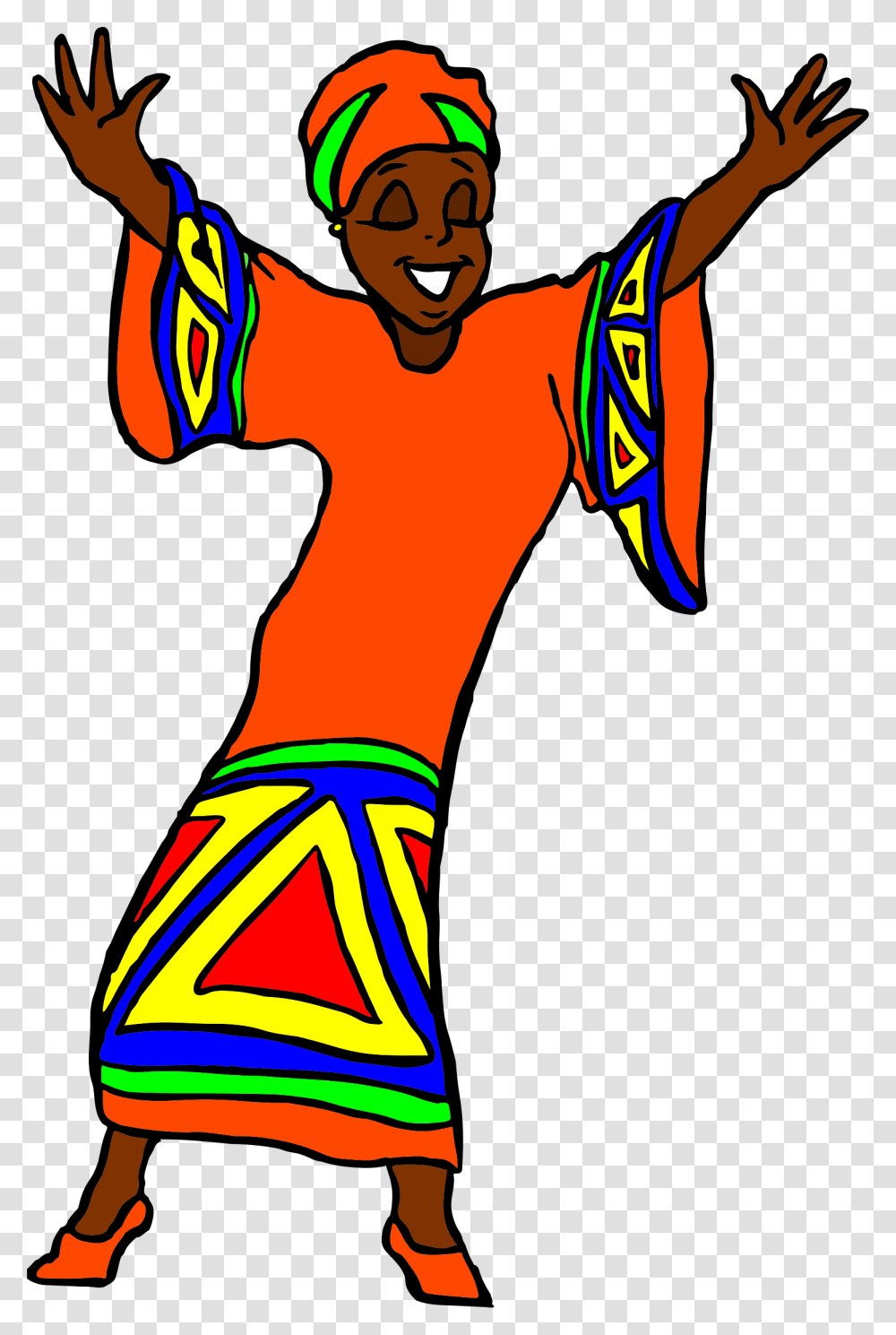 Traditional African Girl Clipart, Apparel, Person, Human Transparent Png