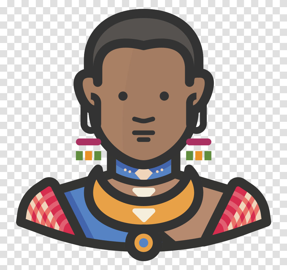 Traditional African Woman Icon African Woman Icon, Accessories, Accessory, Neck, Collar Transparent Png