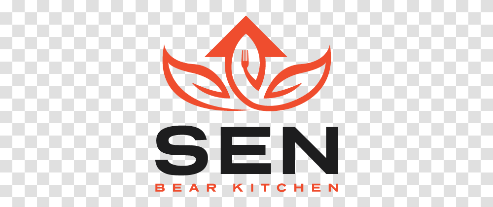 Traditional Bold Fast Food Restaurant Logo Design For Sen Orange, Poster, Advertisement, Text, Label Transparent Png