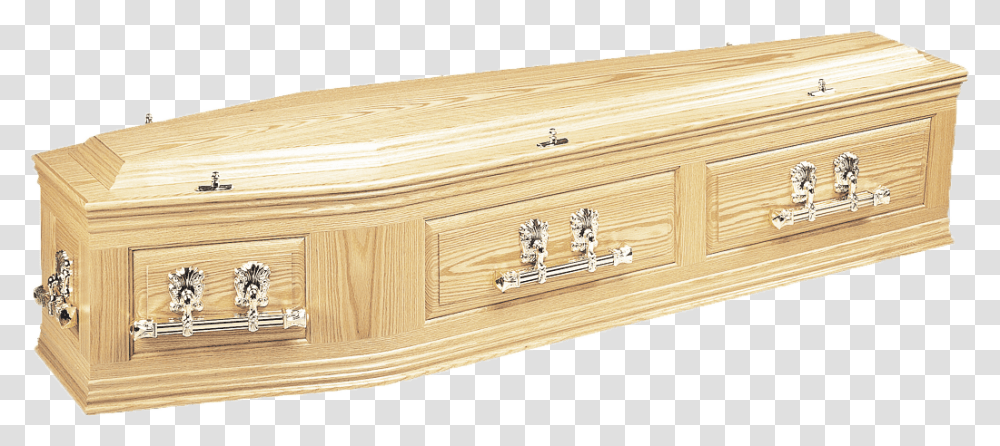 Traditional Cambridge Oak Coffin Tudor Rose Coffin, Furniture, Wood, Treasure, Box Transparent Png