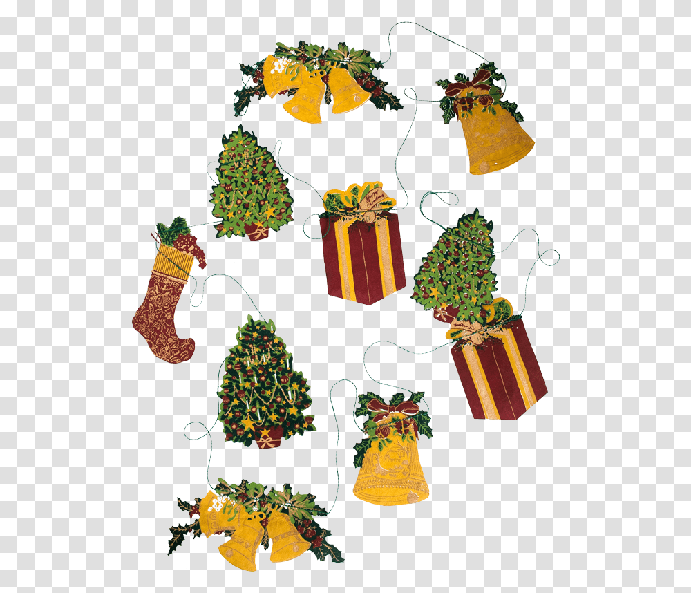 Traditional Christmas Garland Clip Art, Tree, Plant, Gift, Graphics Transparent Png
