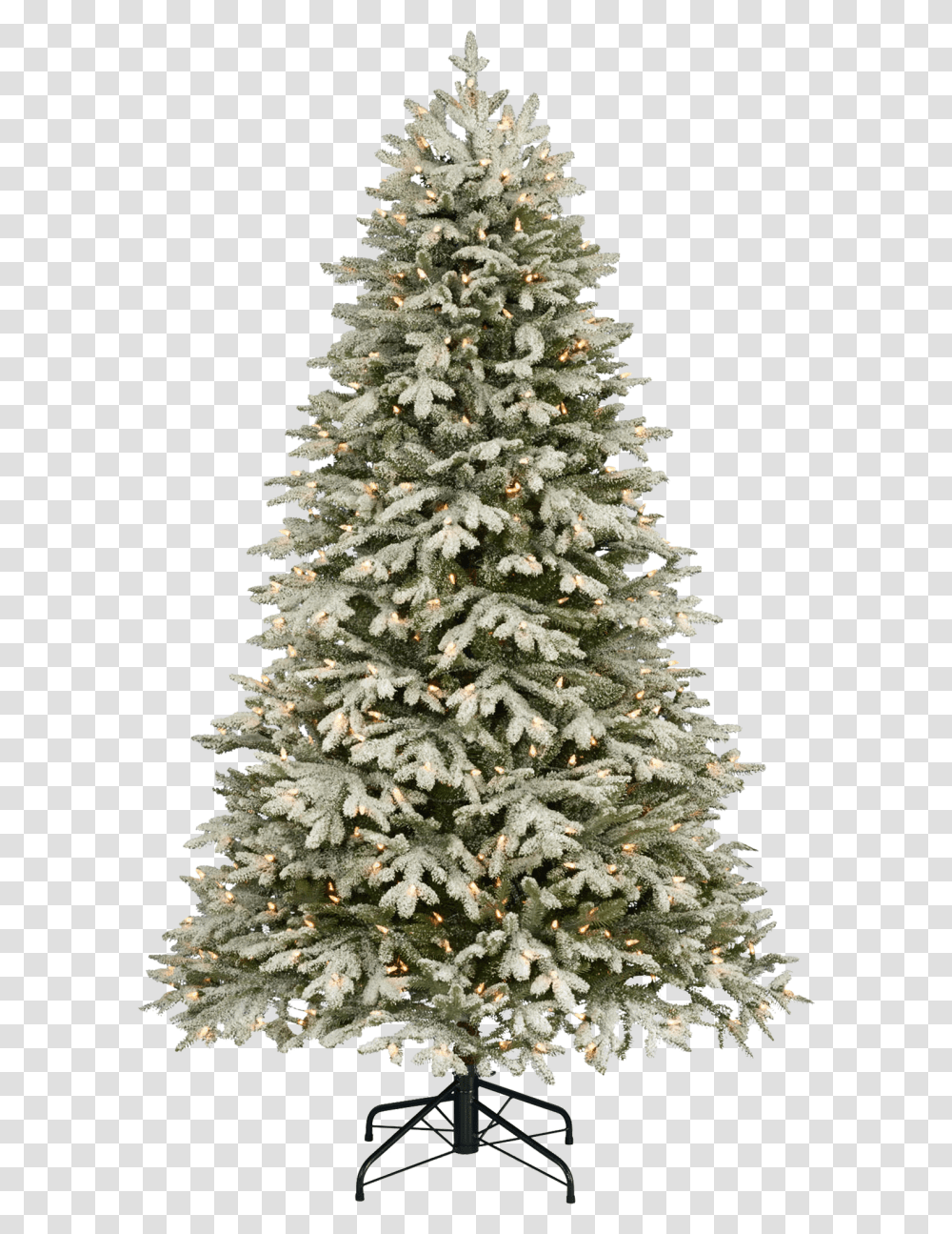 Traditional Christmas Tree With Snow Image Frosted Christmas Tree, Ornament, Plant, Pine, Fir Transparent Png