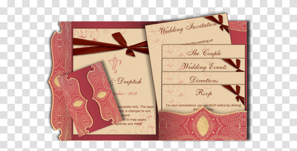 Traditional Indian Email Wedding Card Red Gold Peach Wedding Cards Images, Envelope, Postcard, Greeting Card Transparent Png