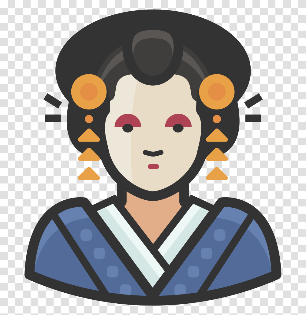 Traditional Japanese Woman Icon Free Avatars Iconset Traditional Japanese Music Icon, Poster, Advertisement, Graphics, Art Transparent Png