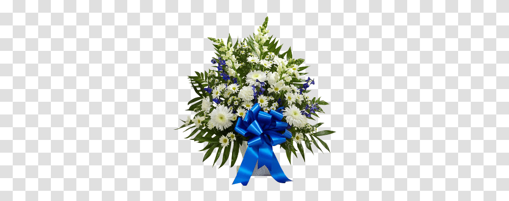 Traditional Sympathy Basket In Blue And White 201254 Sympathy Floor Basket, Plant, Flower Bouquet, Flower Arrangement, Blossom Transparent Png