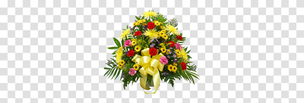 Traditional Sympathy Basket In Bright Colors Bouquet, Plant, Flower Bouquet, Flower Arrangement, Blossom Transparent Png