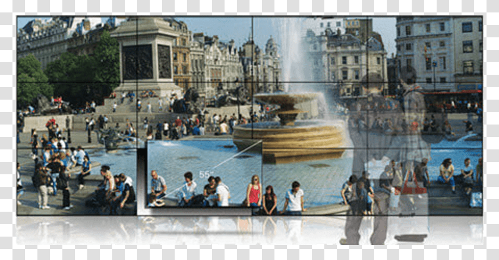 Trafalgar Square, Water, Person, Human, Downtown Transparent Png