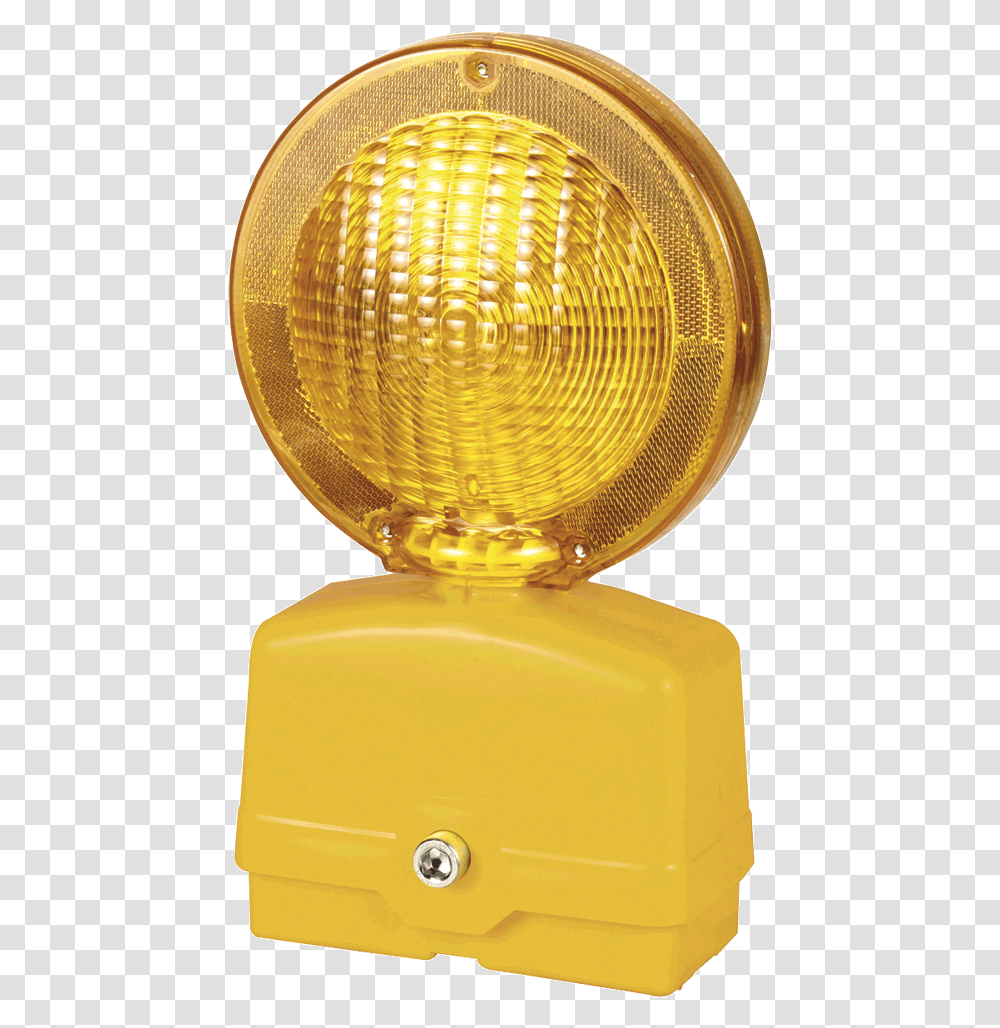 Traffic Barricade Light, Lamp, Lighting, Gold, Trophy Transparent Png