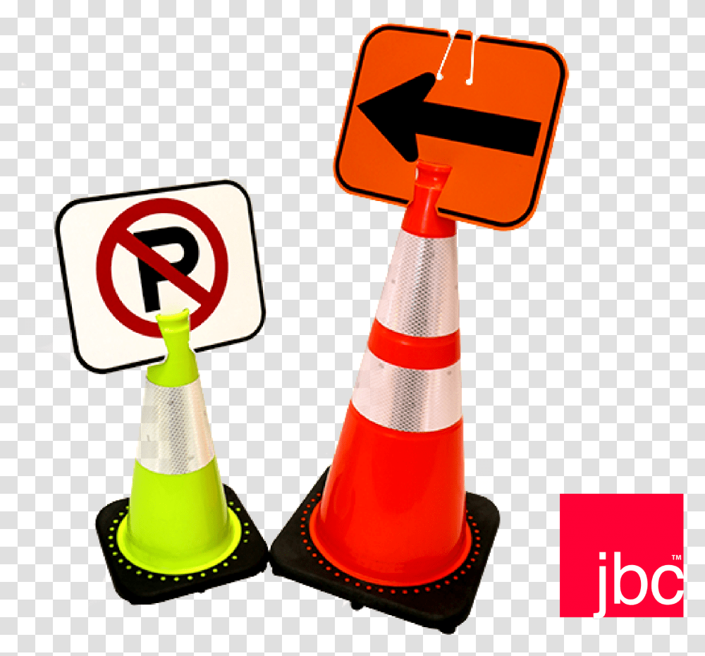 Traffic Cone With Sign Transparent Png