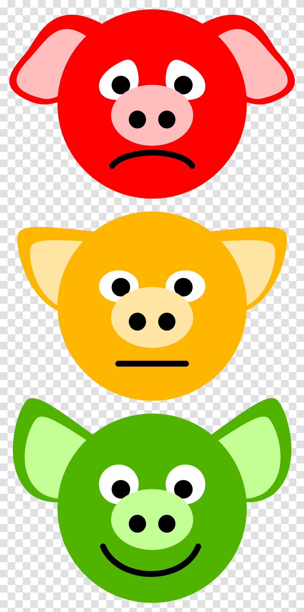 Traffic Light Clipart Face Pig Traffic Light Smiley Traffic Light Icon, Graphics, Piggy Bank, Tie, Accessories Transparent Png