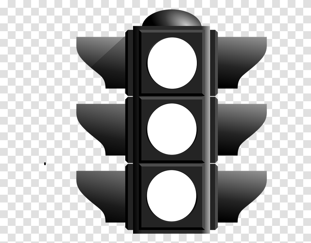 Traffic Light Sign Stop Blank White Traffic Light Black And White, Lamp Transparent Png