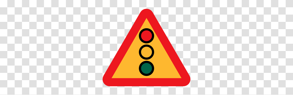 Traffic Lights Ahead Sign Clip Art, Road Sign, Triangle Transparent Png