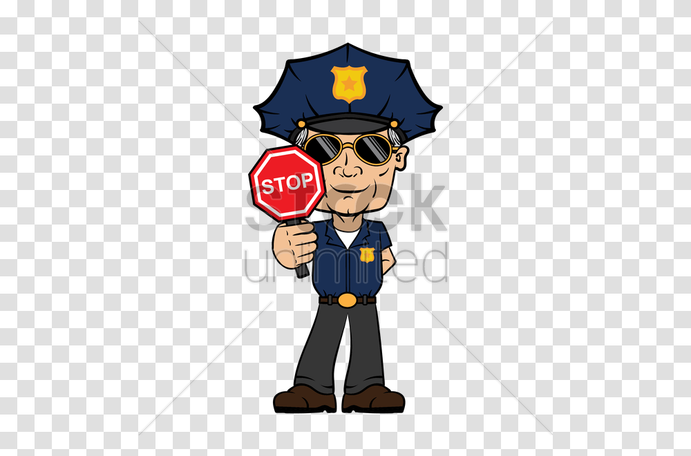 Traffic Policeman With Stop Signboard Vector Image, Sunglasses, Accessories, Accessory, Person Transparent Png