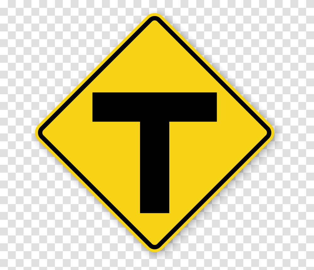 Traffic Sign 3 Way Intersection Sign, Road Sign, Stopsign Transparent Png