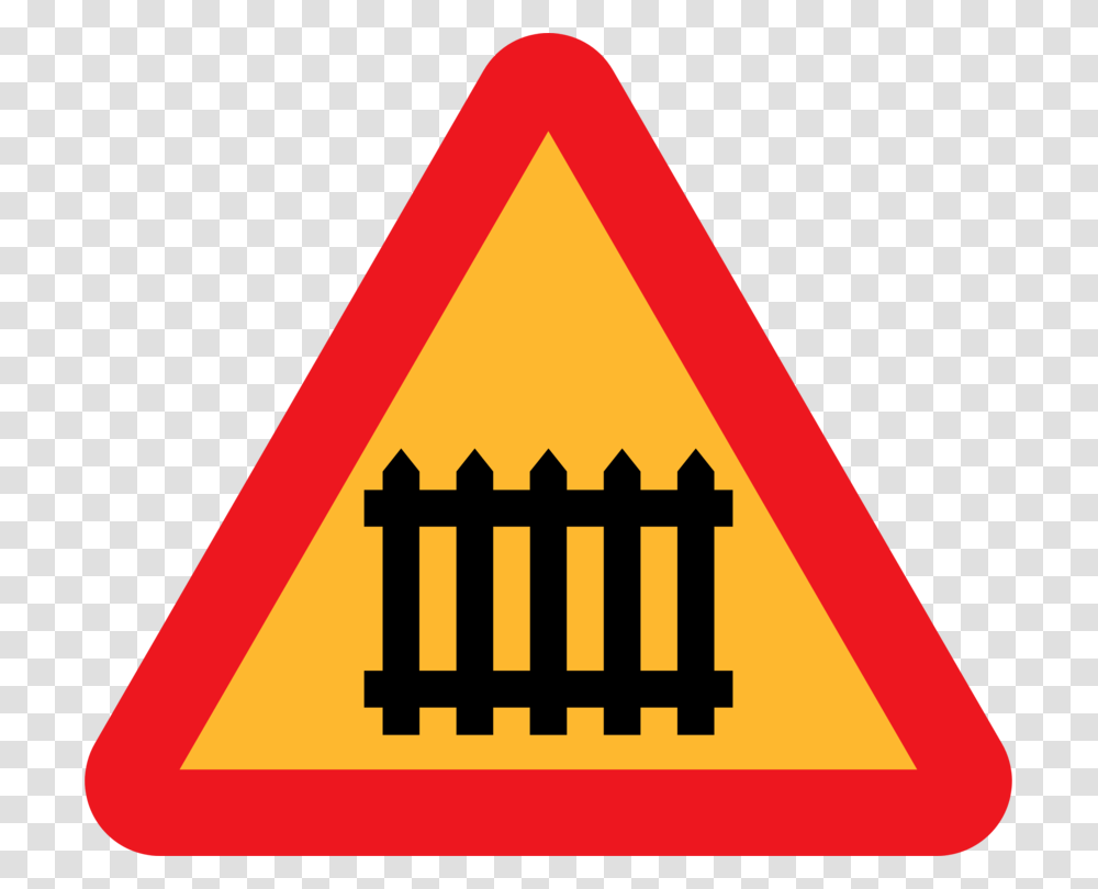 Traffic Sign Fence Warning Sign Gate Road, Road Sign, Triangle, Stopsign Transparent Png