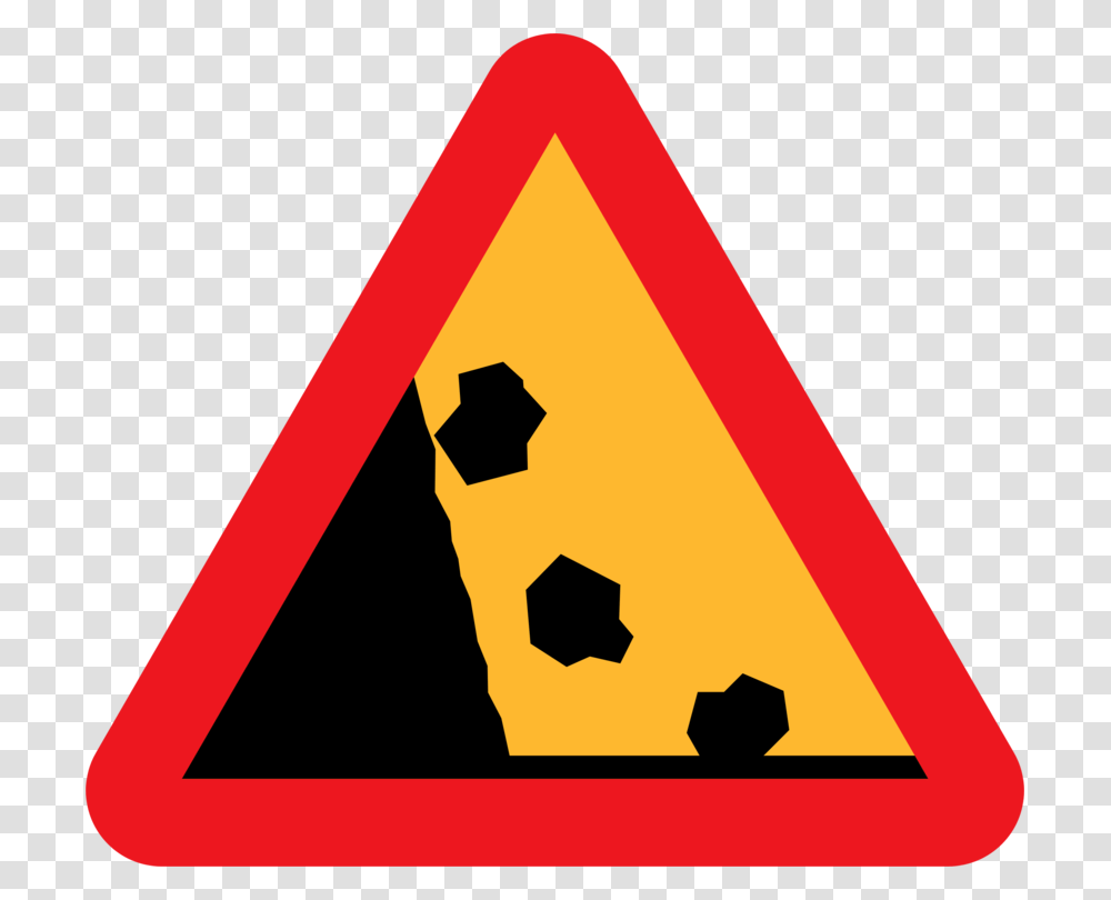 Traffic Sign Rock Warning Sign, Road Sign, Triangle Transparent Png