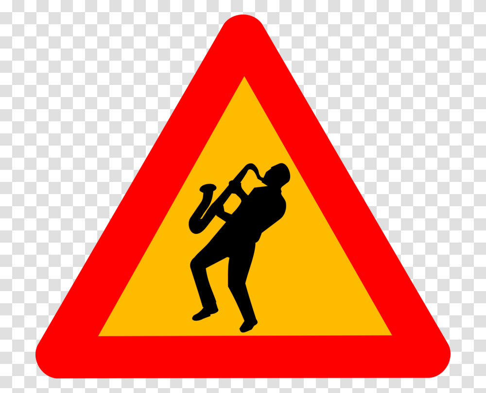 Traffic Sign Warning Sign Jazz Music, Person, Human, Road Sign Transparent Png
