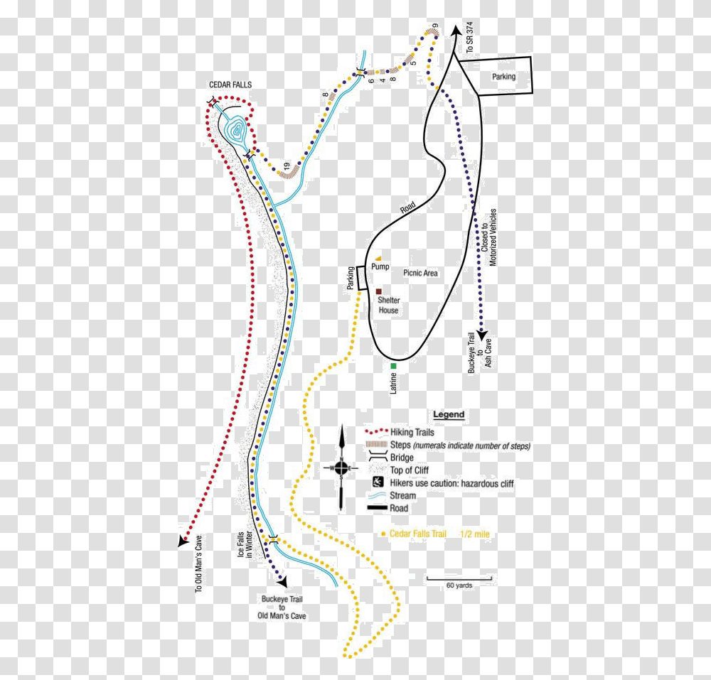 Trail Maps For State Parks And Forests Democracy Steps Hocking Hills, Construction Crane, Roller Coaster, Amusement Park Transparent Png