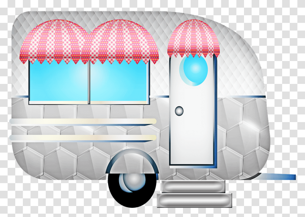 Trailer Caravan Retro Camper Camping Travel Illustration, Interior Design, Indoors, Building, Room Transparent Png