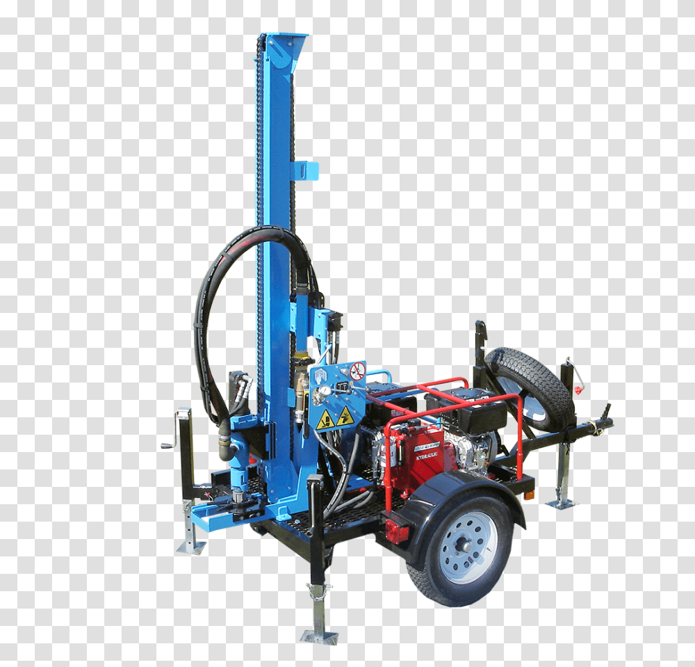 Trailer Mounted Portable Water Well Lone Star Drills, Machine, Rotor, Coil, Spiral Transparent Png