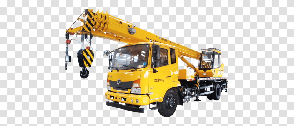 Trailer Truck, Construction Crane, Vehicle, Transportation Transparent Png