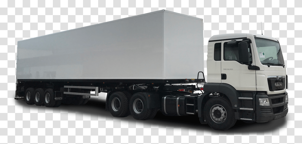 Trailer Truck, Vehicle, Transportation, Tire, Bumper Transparent Png