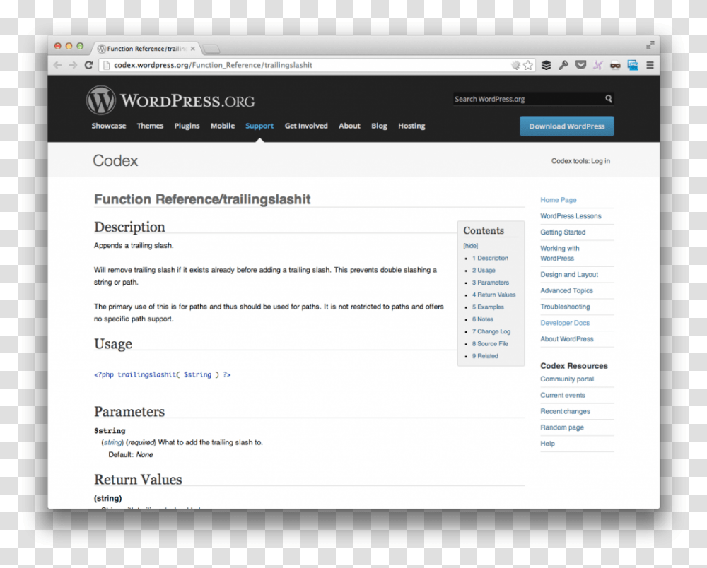 Trailingslash It In Wordpress Rails Better Errors, File, Webpage, Menu Transparent Png