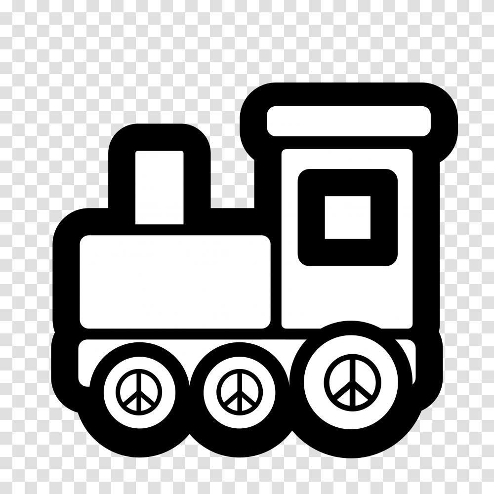 Train Clipart Black And White, Lawn Mower, Vehicle, Transportation, Electronics Transparent Png